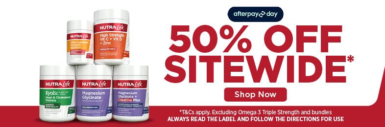 Nutra-Life 50% off collection banner