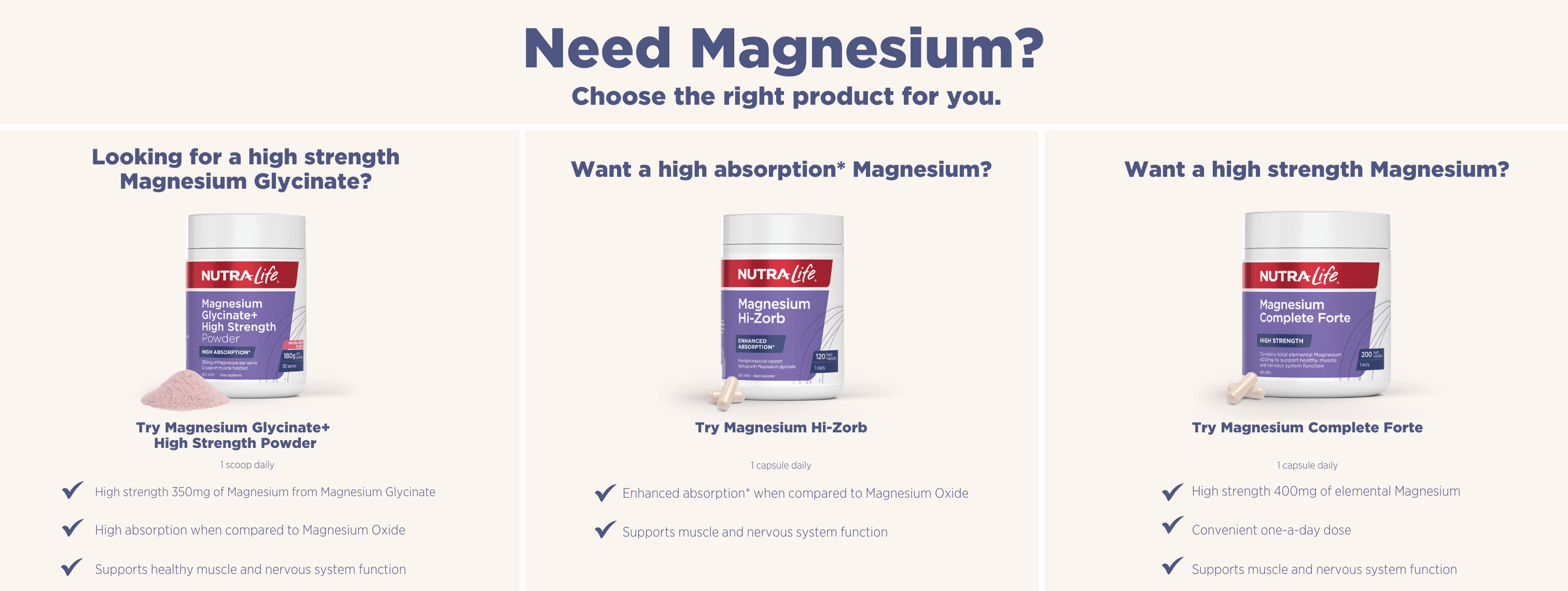 Choose the right magnesium product for you Desktop