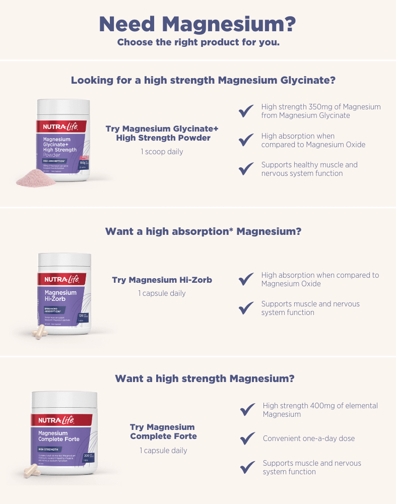 Choose the right magnesium product for you