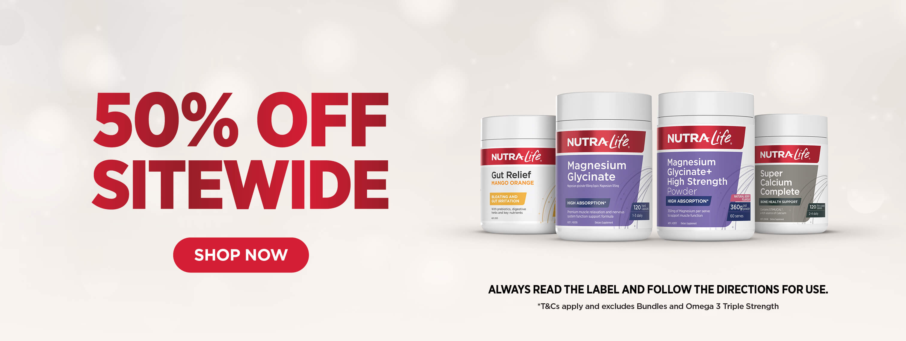 Nutra-Life sale 50% off desktop