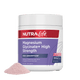 NutraLife Magnesium Glycinate+ High Strength 300g supplement container with a small scoop of powder